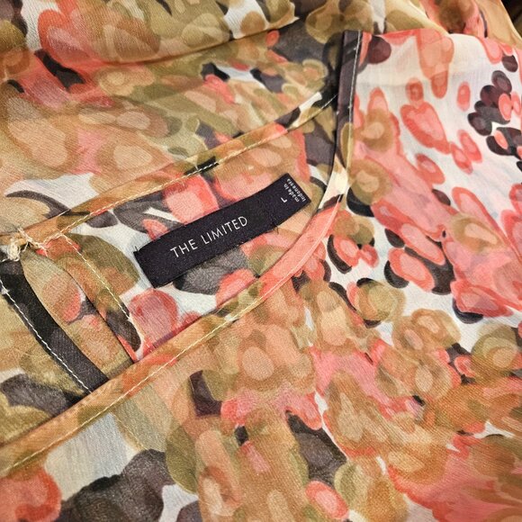 THE LIMITED, Pink floral patterned Boho poncho blouse - Picture 8 of 8